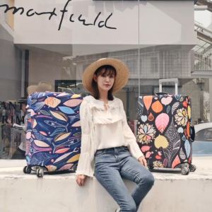 EKK Luggage Cover Protect 18-32 Inch Traveling Luggage Suitcase Cover Elastic Thickening Cartoon Travel Case Protective Cover