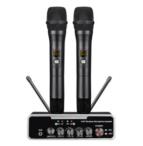 BluetoothMixer MicrophoneOptical Audio in and OutputAV Optical Audio Input and Output Metal U Segment MIC One Drag Two TV KTV Mobile Phone Computer Sing Moving Coil MIC