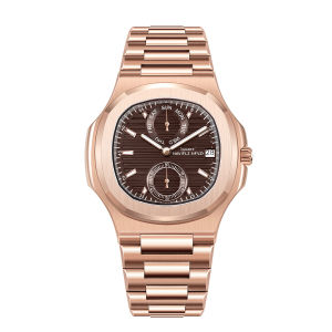 2026 New NAVIFLZ NFVZ Mens Luxury Quartz Chronograph Watch 40MM Square‑Round Shape Sapphire Crystal 4‑Hand Multi‑Function