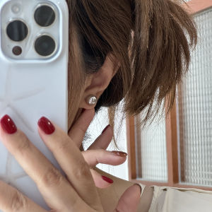 HONEYPLANET Bông Tai Bạc 925 Ngọc Trai Và Thỏi Ngọc Trai Tròn Đẹp Đặc Chế Phong Cách Nhật Bản Và Hàn Quốc Dành Cho Nữ