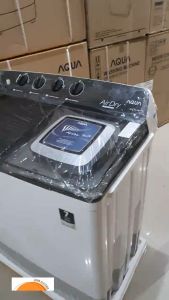 AQUA Mesin Cuci 2 Tabung 14 KG QW P1460XT Airdry System Hijab Series