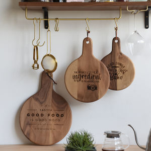 Chong Gourd Bread Board Pizza Plate Tray Walnut Decorative Photo Cutting Board Cutting Board Fruit Cutting Solid Wood