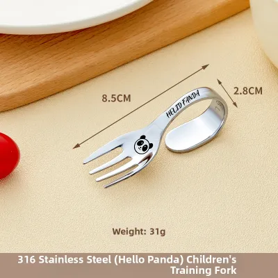WODEBAIHUI | Stainless Steel Training Bent Handle Infant Spoon