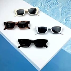 Summer Fashion All-match Black Womens Sunglasses Korean Concave Shape Photo Glasses Retro Anti-ultraviolet Sunglasses