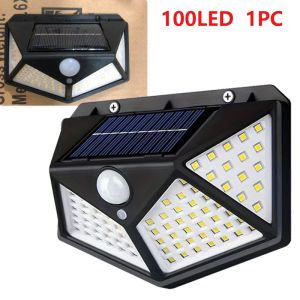 Solar Lights Outdoor 458 LED Solar Wall Lamp Waterproof Wireless Motion Sensor Security 3 Modes Garden Fence Yard Deck Garage