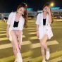 Fashionable Black High Waist Short Pants Suit Womens Summer Casual Style Two-Piece Set Stylish And Slimming Korean Version