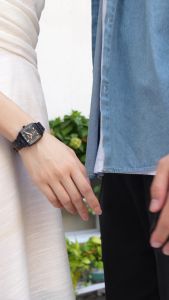 BIDEN Jam Tangan Wanita Korea Anti Air Original Bercahaya Kalender Stainless Steel Jam Tangan Cewek