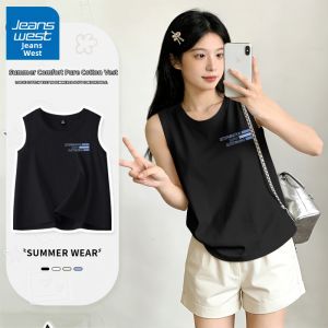 Jeanswest | Relaxed Style Cotton Womens Vest Top