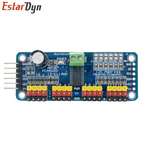 Estardyn PCA9685 16 Channel 12-Bit PWM Servo Driver I2C Interface Breakout Board Module for Raspberry Pi Robot