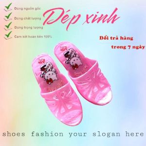 PSBe: dép nhựa quai ngang bé gái ps mang nhà dép kiểu xưa cho bé