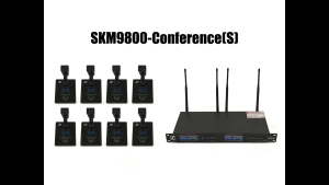 Sennheiser SKM9800 Professional Wireless Microphone System 8-Channel True Diversity Short Gooseneck Desktop Conference Mics for Church & Public Speech