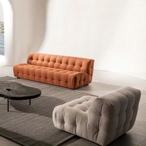 Cozylant Cosmo Fabric Modular Sofa / 1 Seater / 2 Seater / 3 Seater Sofa for Living Room / Modern Minimalist Nordic