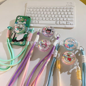 Cute Cartoon Meow Meow Phone Case Clip on Portable Female Style Mobile Phone Accessories Creative New Ins Inspired Side Carry Neck Strap