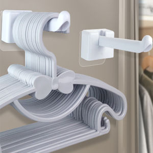 Homehome Household Punch Free Multifunctional Foldable Hanger Storage Hook Creative Indoor Wall Mounted Key Clothes Backpack Rack Bathroom Hook Household Supplies