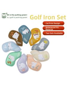 B·C·GOLF | Cute Cat Design Waterproof Golf Club Head Cover PU