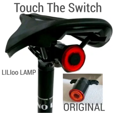 Lampu Sepeda Merk Lilio Belakang bike rear light lamp Bicycle smart lamp LILIO Charger cass cas Nyala Merah Red Bisa MTB Roadbike Seli Sepeda lipat Folding Bike