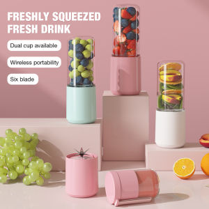 Portable Juicer Cup 400ML 6 Blade Wireless Electric Blender Fruit Juicer Shaker Cup Bottle Mixer Rechargeable Juicer Machine
