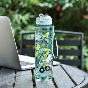 A 750ml Large-Capacity Dinosaur Straw Cup Cute and Portable Suitable for Outdoor Activities Camping Mountaineering and Cycling