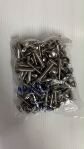 สกรูหัวกลมคอเหลี่ยม M6x35 เกรด 304 เกลียวมิล สกรู น็อต (1แพ็ค100ชิ้น) แข็งแรง ทนทาน จัดส่งไว!!!