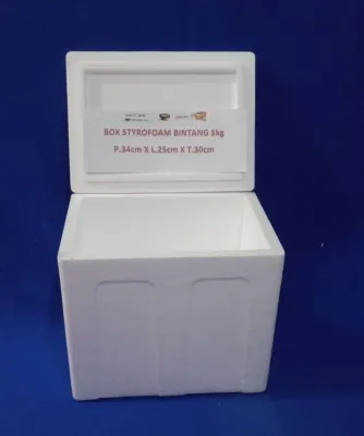 Box Styrofoam BM ukuran P. 34cm L. 25cm T. 30cm /Box Penyimpanan Frozen Food Es Batu Sayur dan Buah sudah include Extra Packing