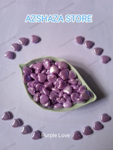 MOTE MANIK LOVE 6MM//4MM WARNA PASTEL KILAT/AB SERIES 10gr