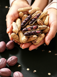 Five-Spiced Roasted Black Peanuts Snacks