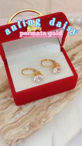 Nice Jewelry Anting dewasa permata zircon simple perhiasan lapis emas AT 309
