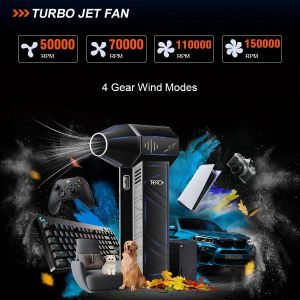 X3Pro 150000RPM Wind Speed 52m/s Portable Mini Turbo Fan Jet,Compressed Air Duster,Industrial Duct Fan,Car Dryer/PC