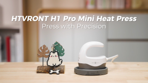 HTVRONT H1 Pro Mini Heat Press with Auto Shutoff Indicator Light for Hats Shoes Small Crafts Beginner DIY