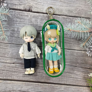 Clear Nendoroid Doll Bag Transparent Mini Kawaii Girl Cute Outdoor Clay Dolls Pouch For OB11 BJD 11cm-14.5cm Anime Cartoon Dolls Plushy Little DIY Toys
