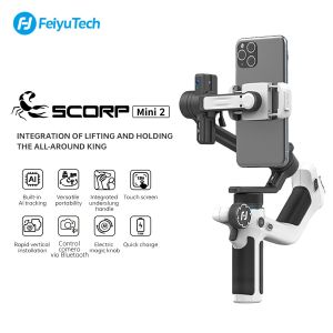 FeiyuTech SCORP Mini 2 All-in-One 3 Axis Anti Shake Pan Tilt Mobile Phone Camera Card Machine Sports Camera Multifunctional Stabilizer Preço Drone Dji Mini 2 - Lazada