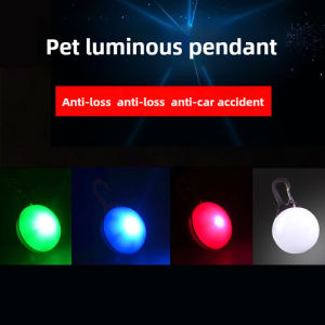 Pet LED Light-Up Pendant Dog Tag Luminous Anti-Loss Light Flash Collar Pendant for Small Medium and Large Dogs Durable Stylish
