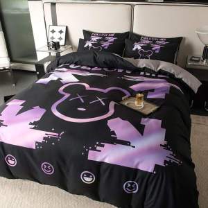 Luxurious Four-Piece Ice Silk Bedding Set Full Wash Cotton Dormitory Three-Piece Bedding Summer Lightweight Bed Canopy Design