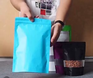 (10 Pcs) Standing Pouch Alumunium Windows Emas 12 x 20 | Kemasan Serbaguna | Kemasan Ziplock | Kemasan Makanan