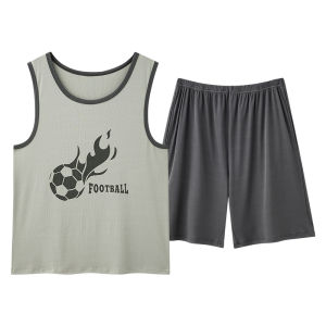 Đồ ngủ nam MiiOW làm bằng vải lụa băng rộng rãi thoáng khí có in họa tiết