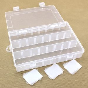 Hộp Đựng Đồ Trang Sức Bằng Nhựa Hình Chữ Nhật Đa Năng Với 12 Ngăn Có Thể Tháo Rời Hộp Đựng Trong Suốt Để Trưng Bày Bông Tai Hạt Thủ Công