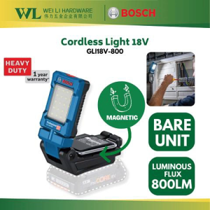 BOSCH GLI18V-800 Cordless Work Light/Lampu Kerja Tanpa Wayar/Lampu Battery