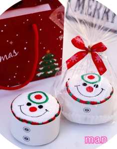 Christmas Theme Cotton Towels Santa Claus Christmas Tree Snowman Xmas Gifts Face Towel Hand Towel Christmas Gift