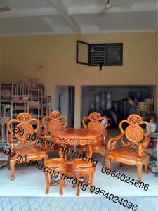 bộ bàn ghế Guột gỗ gụ 7 món