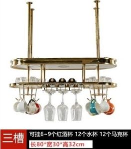 Bar Counter Wine Glass Holder Hanging Upside down Stainless Steel Red Wine Glass Holder Wine Glass Holder Wine Rack Hanger Rack Bar Counter Home Chair