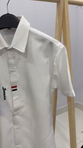 Áo sơ mi nam boy phố tay ngắn vải đũi mềm thoáng mát phối hoạ tiết chữ trẻ trung sang trọng mẫu mới-MILINSHOP