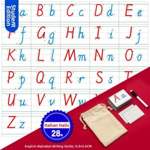 Magnetic English Letter Stroke Practice Cards