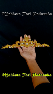 Mahkota Kening Warna Gold / Aksesoris Kening Tari / Mahkota Kening Ratu Kode SAI-K003