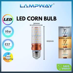 🔥🔥NEW ARRIVAL 🔥🔥 LED CORN BULB 16W(8w+8w) 3color (daylight 6500k warm white 3000k cool white 4000k )