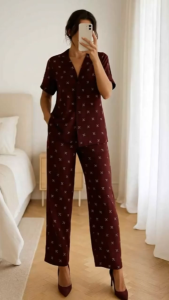 setelan rayon lengan pendek/ setelan piyama murah / one set rayon lengan pendek / Setelan Piyama Rayon Busui/ setelan rayon v neck