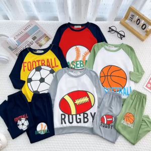 Bộ Quần Áo Trẻ Em Dài Tay Thun Lạnh MINKY MOM In Hoạt Tiết Thể Thao Phù Hợp Cho Bé Trai 0-7 Tuổi - Mã: TD-IN119