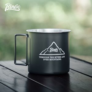 Bincoo Outdoor Coffee Mug Camping Folding Portable Water Cup Household 304 StainlessSteel 300ml