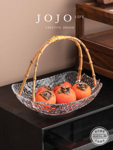 Bát Đựng Trái Cây Bằng Thủy Tinh Cầm Tay JOJOS L PD Flower Dùng Trong Nhà Phòng Khách Bàn Trà Đồ Trang Trí Nhà Cửa Hiện Đại Đơn Giản