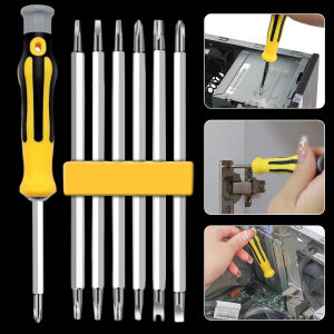 ไขควงแม่เหล็กเซ็ท12ใน1เซ็ทอุปกรณ์บำรุงรักษาแบบมือถือหัวไขควงรูปทรงแบนอเนกประสงค์อย่างแม่นยำ