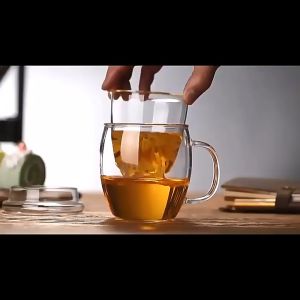 [Giá Hủy Diệt] Cốc lọc trà thủy tinh chịu nhiệt/Ly lọc trà thủy tinh kèm lõi lọc trà Cốc pha trà Đun được trên trên bếp lửa Dung tích 300-400ml